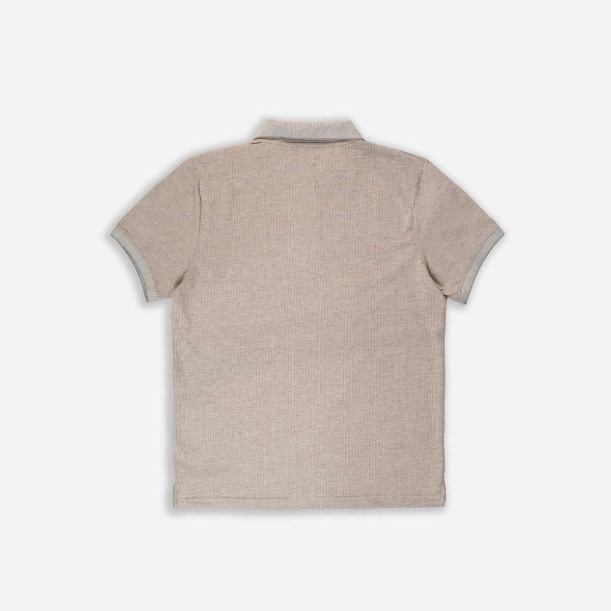 Men’s Solid Beige Cotton Polo T-Shirt