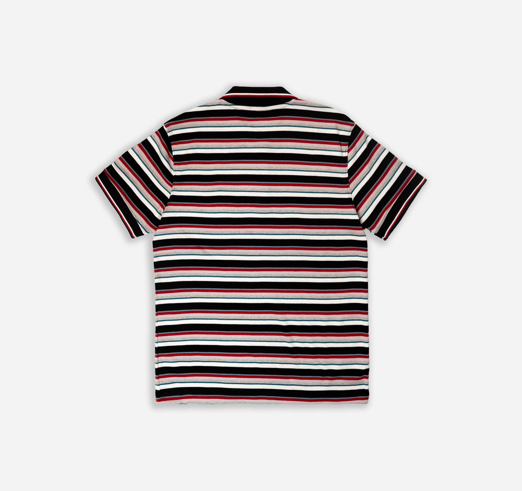 Classic Striped Cotton Polo T-Shirt
