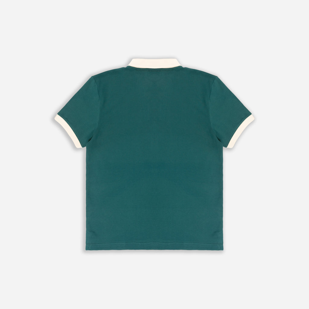 Men’s Solid Dark Green Cotton Polo T-Shirt