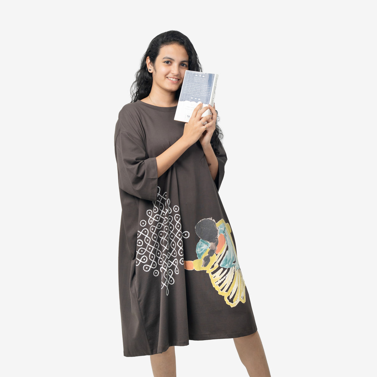 Brown Oversized comfy Indian Heritage Tee