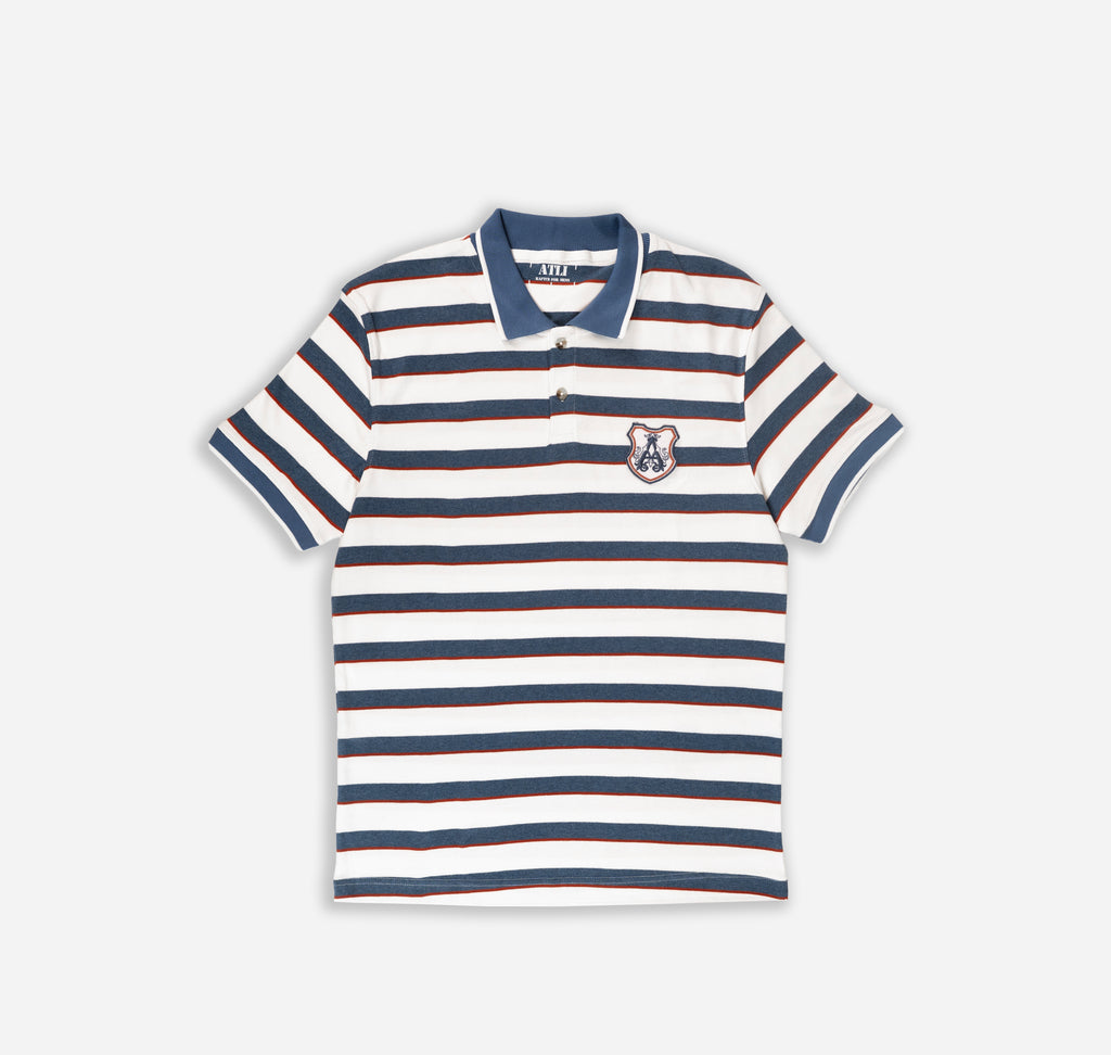 Classic Striped Cotton Polo T-Shirt