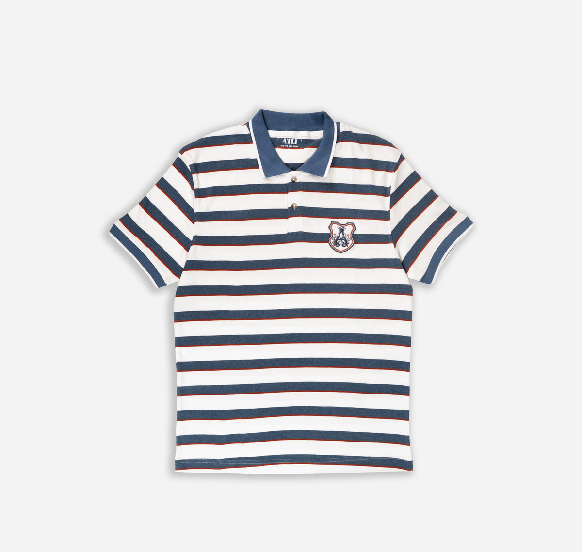 Classic Striped Cotton Polo T-Shirt