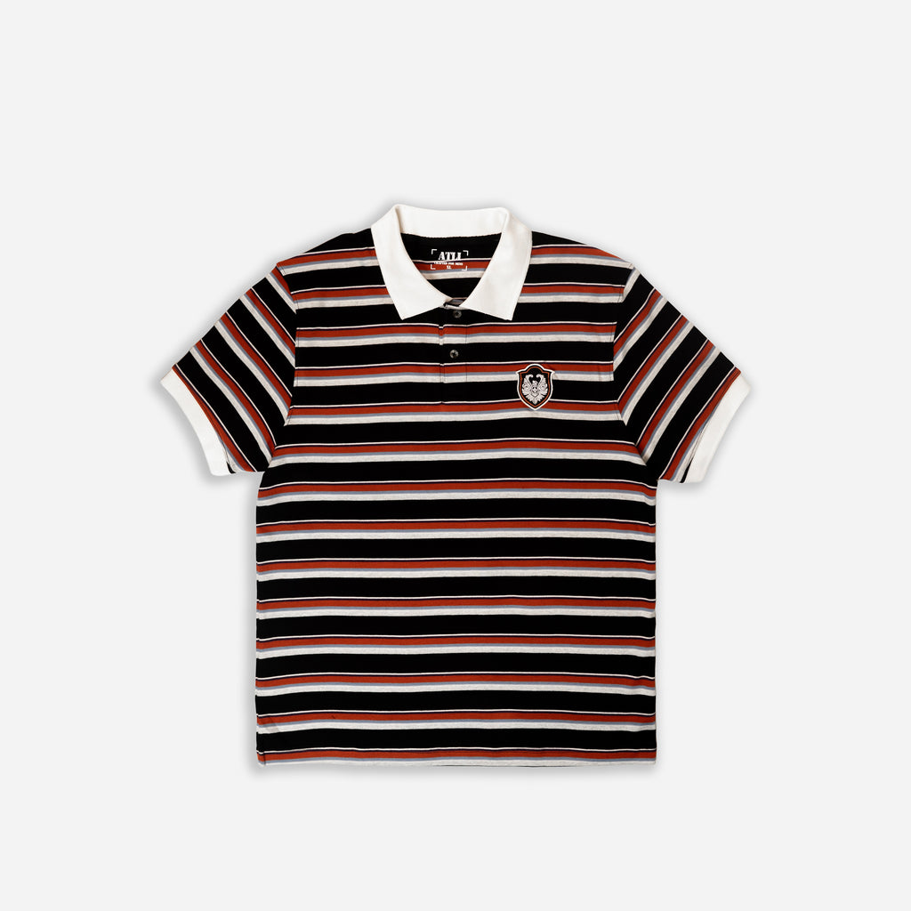 Classic Striped Cotton Polo T-Shirt
