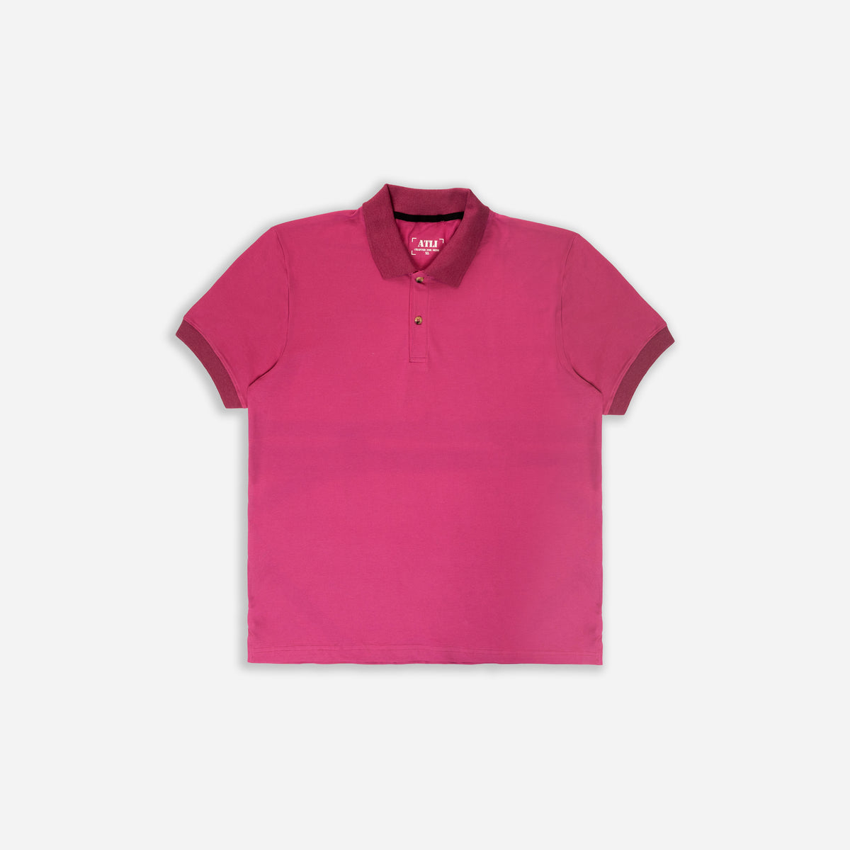 Men’s Solid Rose Pink Cotton Polo T-Shirt