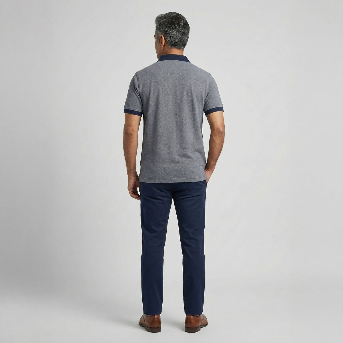 Classic Contrast Collar Polo T-Shirt