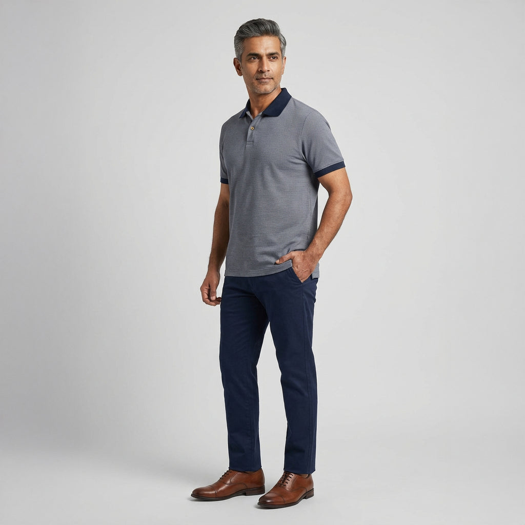 Classic Contrast Collar Polo T-Shirt